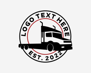 Transport - Flatbed Truck Haulage logo design