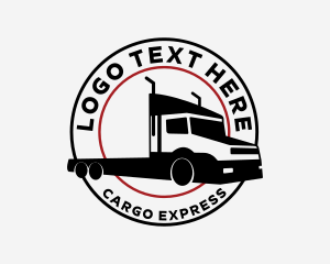 Flatbed Truck Haulage logo design