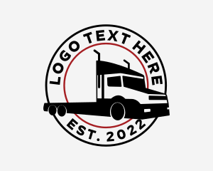 Black - Flatbed Truck Haulage logo design