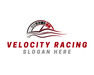 Sports Car Racing Speedometer logo design