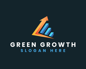 Arrow Graph Growth logo design