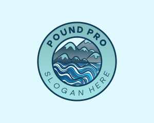 Mountain Sea Waves Logo