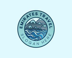 Mountain Sea Waves logo design