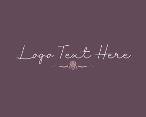 Glamorous - Beauty Signature Wordmark logo design
