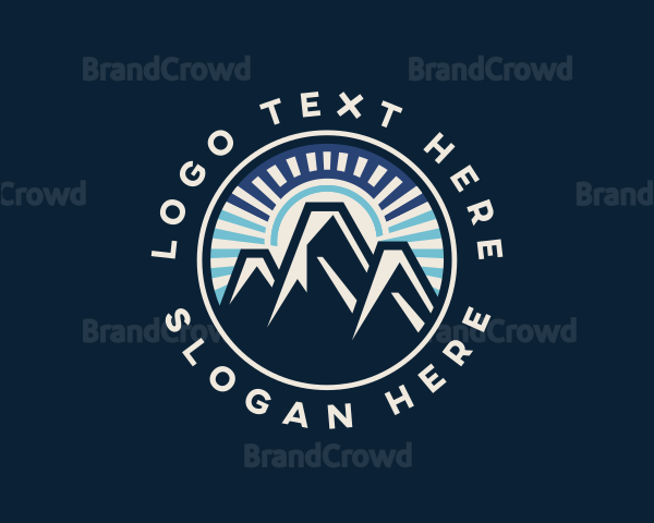 Mountain Hiking Trekking Logo