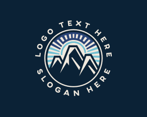 Mountain Hiking Trekking Logo