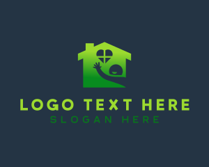 Hand - House Property Realtor logo design