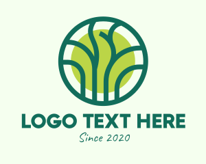 Circle - Green Eco Forest logo design