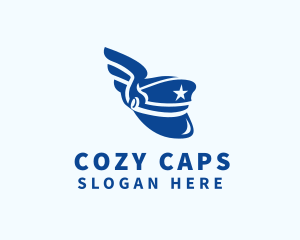 Aviation Pilot Cap logo design