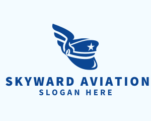 Aviation Pilot Cap logo design