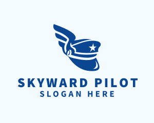 Aviation Pilot Cap logo design