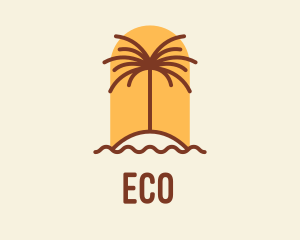 Holiday - Tropical Palm Tree Resort logo design