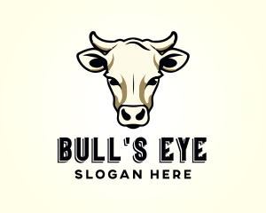 Ranch Farm Cattle Bull logo design