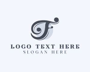 Stylist - Professional Suit Tailoring Letter F logo design