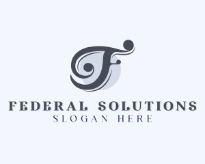 Professional Suit Tailoring Letter F  logo design