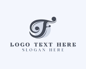 Letter F - Professional Suit Tailoring Letter F logo design