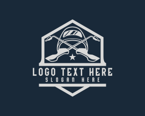 Ironwork - Industrial Welding Torch logo design