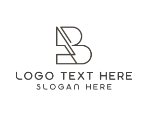 Logistics - Design Path Line Letter B logo design