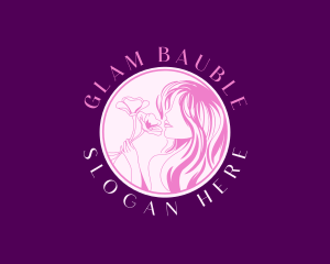 Flower Girl Glam Salon logo design