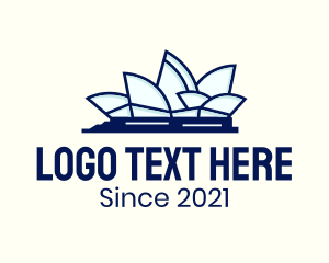 Travel Guide - Sydney Opera House Landmark logo design