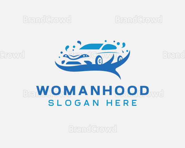 Water Splash Car Washing Logo