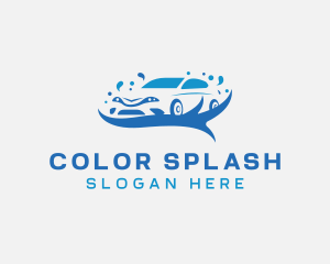 Water Splash Car Washing  logo design