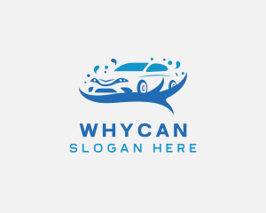 Sedan - Water Splash Car Washing logo design