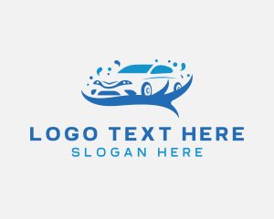 Sedan - Water Splash Car Washing logo design