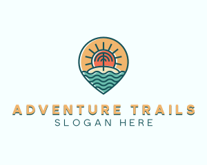 Adventure Location Pin logo design