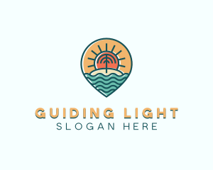 Adventure Location Pin logo design