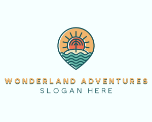 Adventure Location Pin logo design