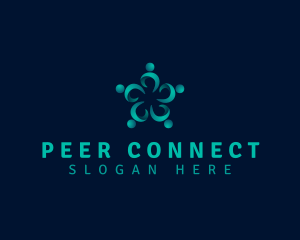 Peer - Human People Peer logo design