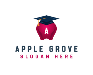 Apple School Graduation logo design