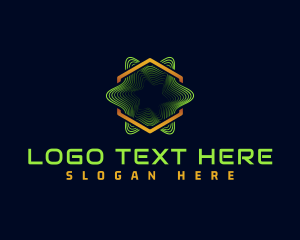 Online - Digital Cyber Wave logo design