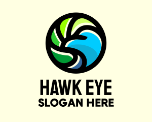 Hawk - Colorful Hawk Circle logo design