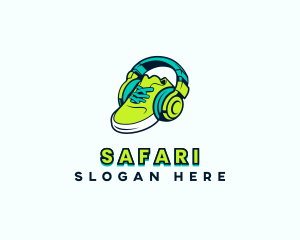 Headphones - Hip Hop Headset Sneakers logo design