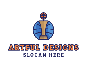 Basketball Tournament Competition Trophy logo design