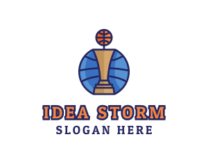 Basketball Tournament Competition Trophy logo design