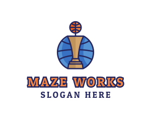 Basketball Tournament Competition Trophy logo design