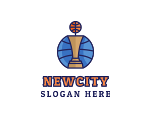 Basketball Tournament Competition Trophy logo design