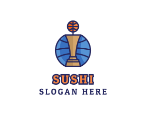 Basketball Tournament Competition Trophy logo design