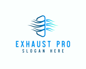 Exhaust - Wind Ventilation Exhaust logo design