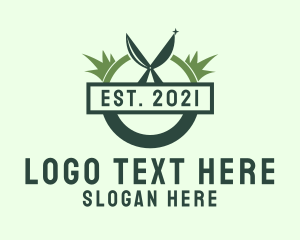 Grass - Lawn Care Shears logo design