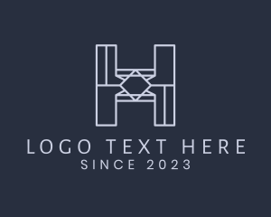Industrial - Geometric Construction Letter H logo design