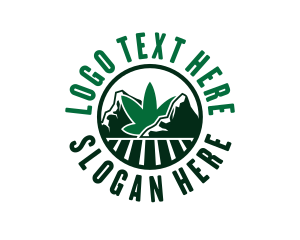 Cbd - Marijuana Mountain Field logo design