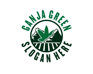 Ganja - Marijuana Mountain Field logo design