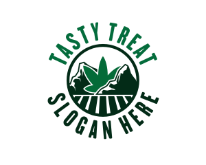 Marijuana Mountain Field logo design