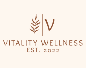 Natural Wellness Leaves logo design