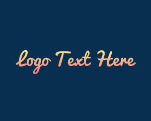 Seashore - Cursive Sunset Wordmark logo design