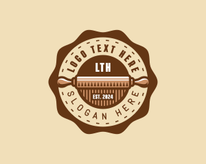 Rustic - Rolling Pin Homemade Pastry logo design